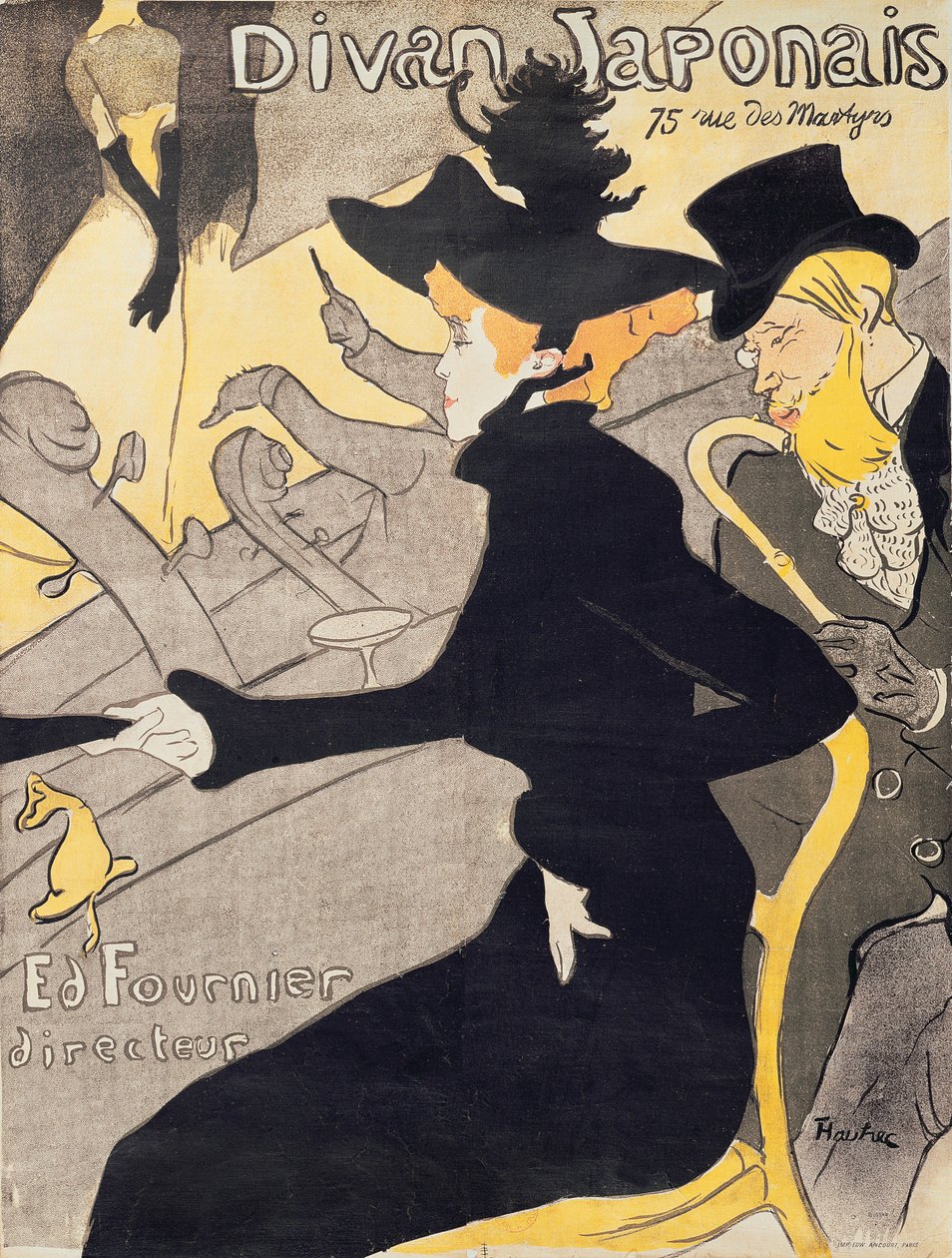 Cartaz publicitário &39;The Japanese Divan&39;, 1892 de Henri de Toulouse Lautrec