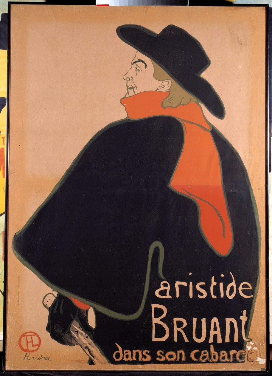 Cartaz representando Aristide Sparrow (1851-1925) em seu cabaré. Litografia de Henri de Toulouse-Lautrec (Toulouse Lautrec) (1864-1901). 1893. Paris, Museu do Cartaz e da Publicidade de Henri de Toulouse Lautrec