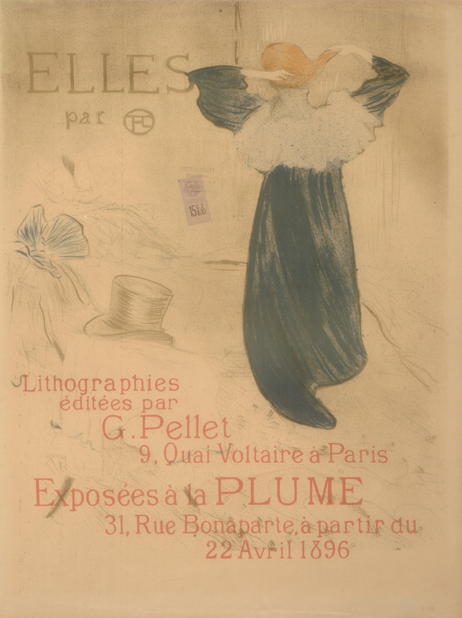 Pôster para Elles, 1896. de Henri de Toulouse Lautrec
