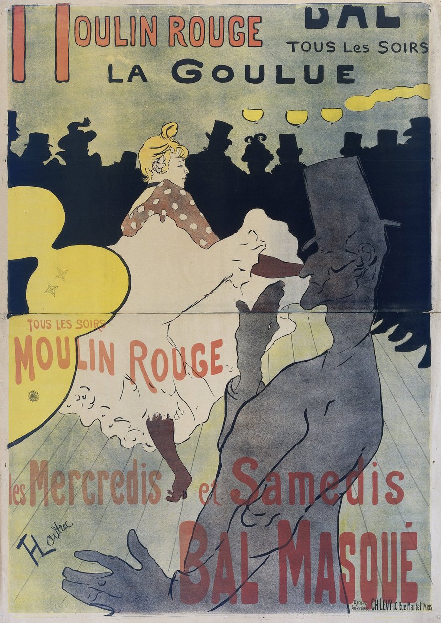 Cartaz para &39;O Moulin Rouge&39;, 1891 de Henri de Toulouse Lautrec