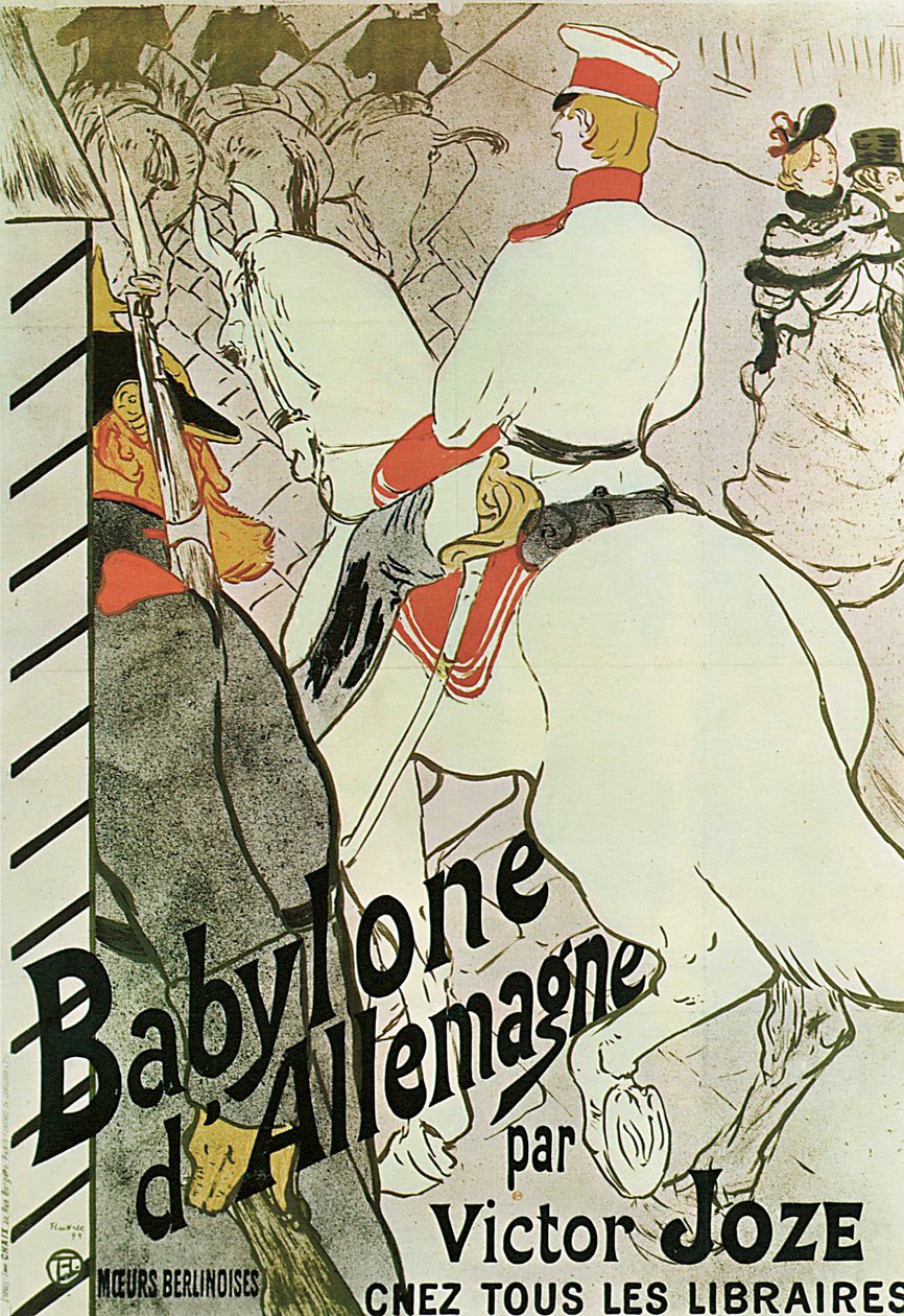 Cartaz do livro Babylone dAllemagne de Victor Joze, 1894. de Henri de Toulouse Lautrec