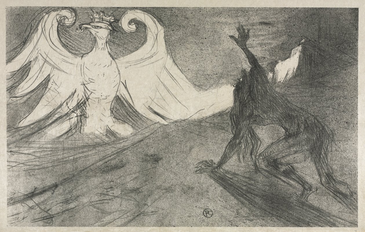 Projeto para Frontispício para: Au pied du Sinaï de Henri de Toulouse Lautrec