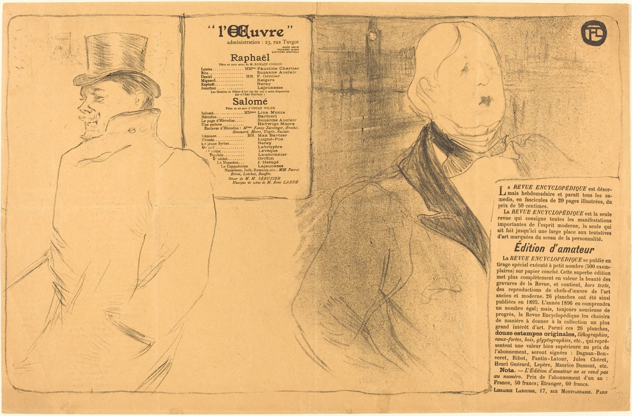Rafael; Salomé de Henri de Toulouse Lautrec