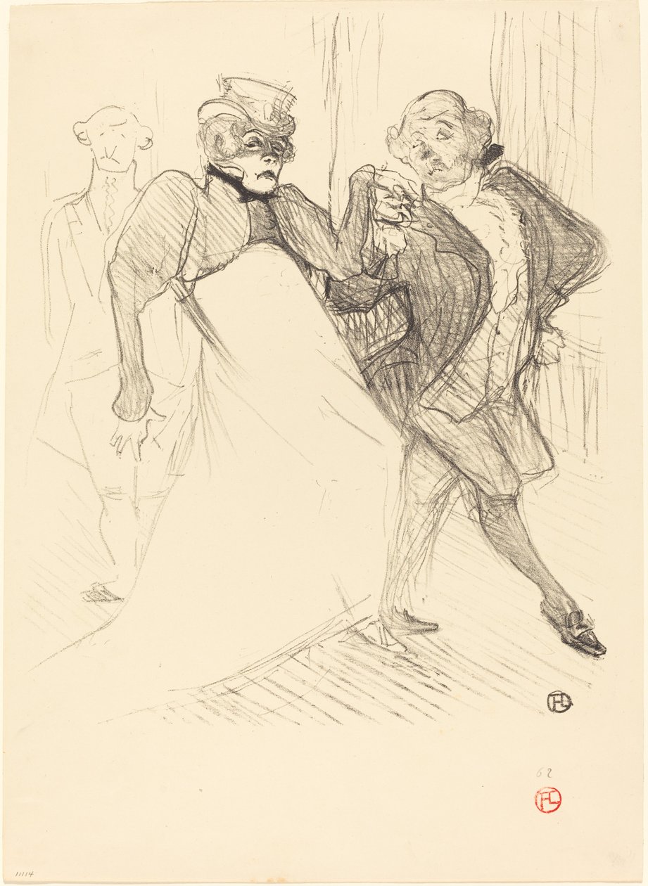 Rejane e Galipaux em "Madame Sans-Gêne" (Réjane et Galipaux dans "Madame Sans-Gêne") de Henri de Toulouse Lautrec