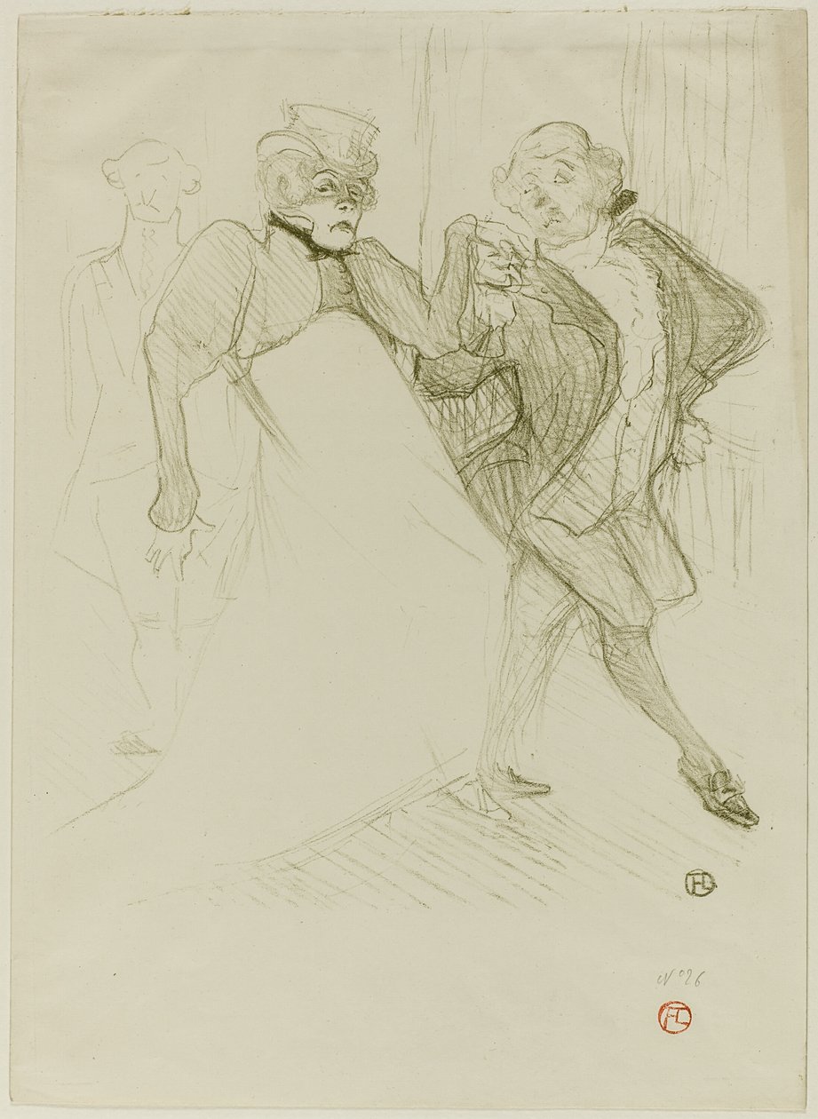 Réjane e Galipaux, em Madame Sans-Gêne de Henri de Toulouse Lautrec