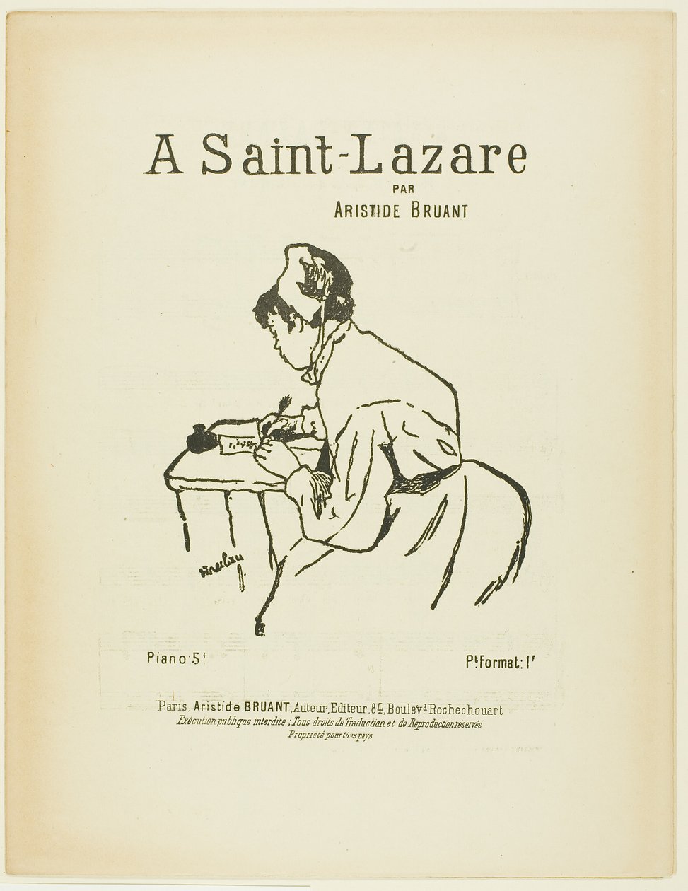 Em São Lázaro de Henri de Toulouse Lautrec