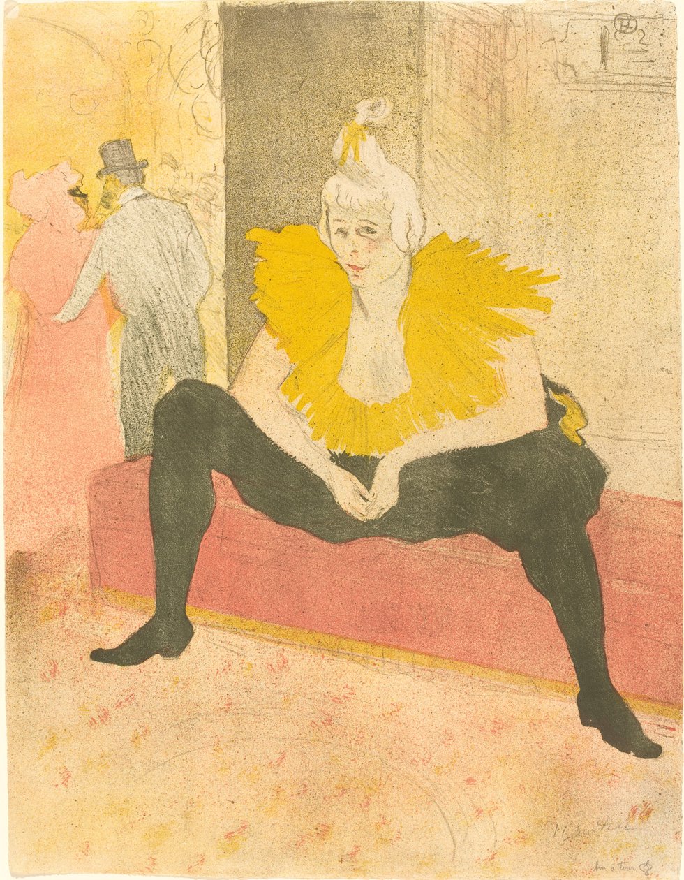 Clowness sentado (La Clownesse assise) de Henri de Toulouse Lautrec
