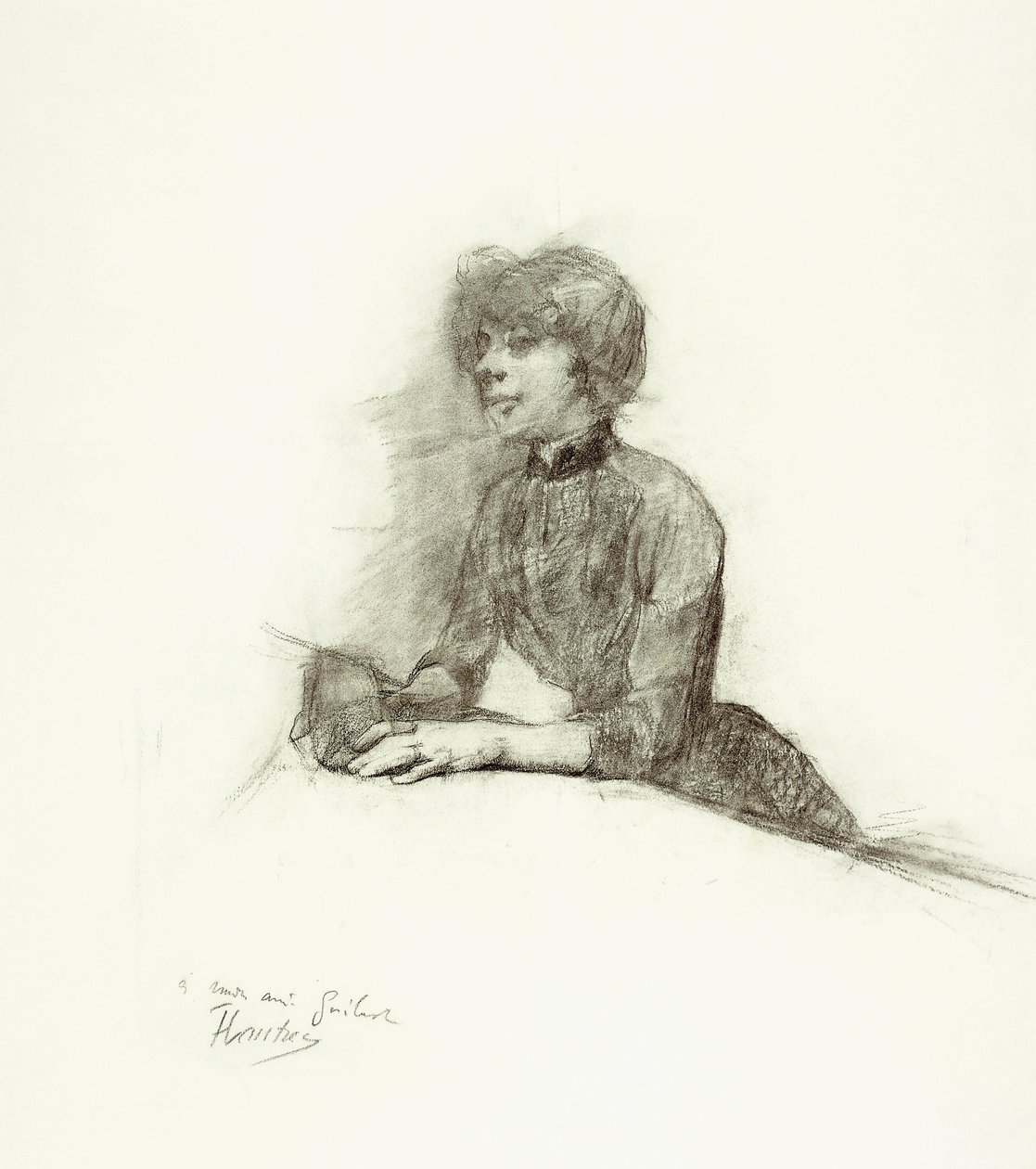 Mulher sentada, c.1887 de Henri de Toulouse Lautrec
