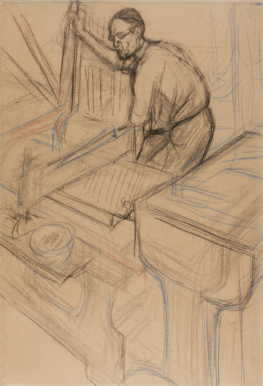 Estudo, c.1893 de Henri de Toulouse Lautrec