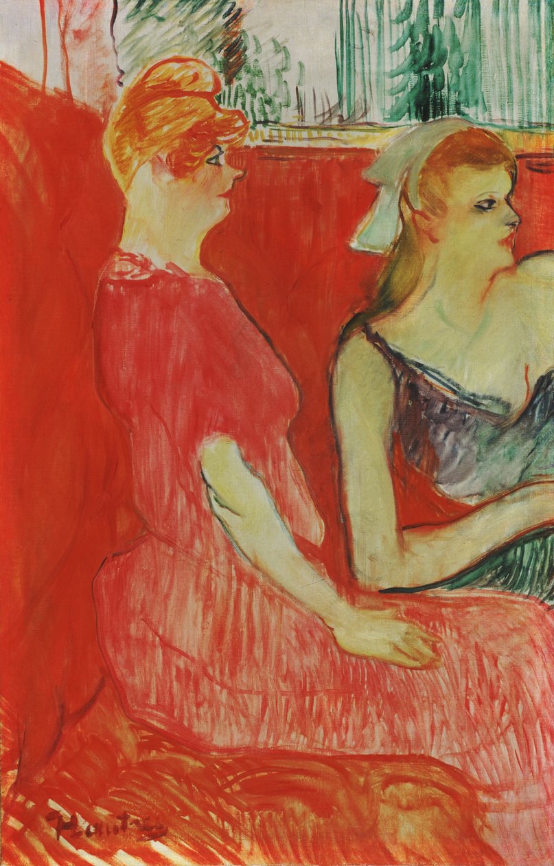 Estudo para No salão da rua dos Moulins de Henri de Toulouse Lautrec