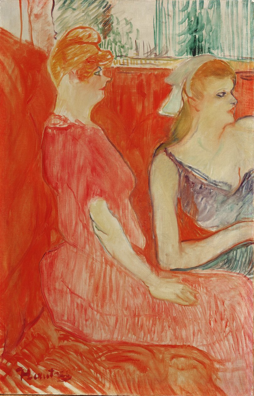 Estude para no salão na Rue des Moulins, 1894 de Henri de Toulouse Lautrec