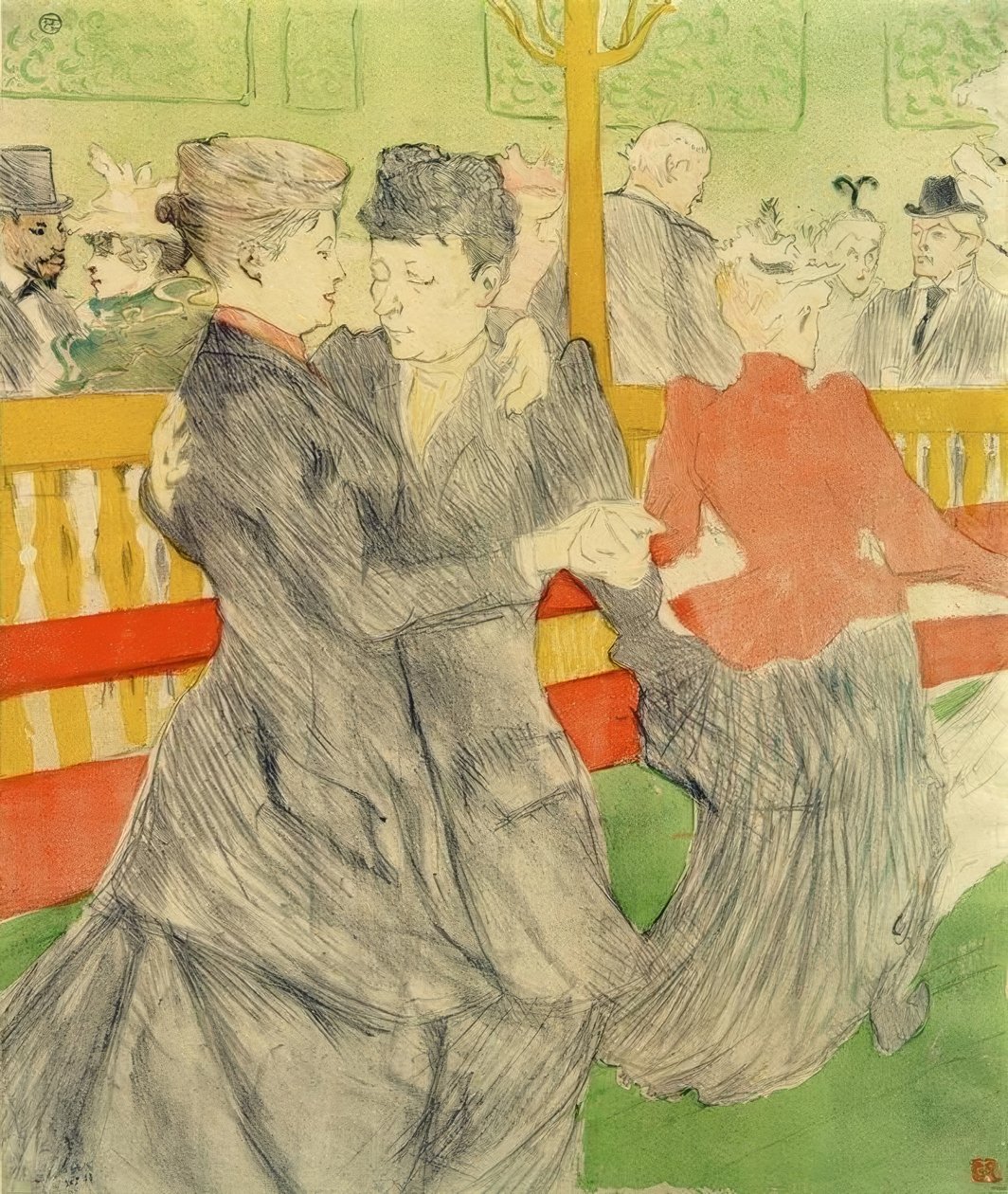 Dança no Moulin Rouge de Henri de Toulouse Lautrec