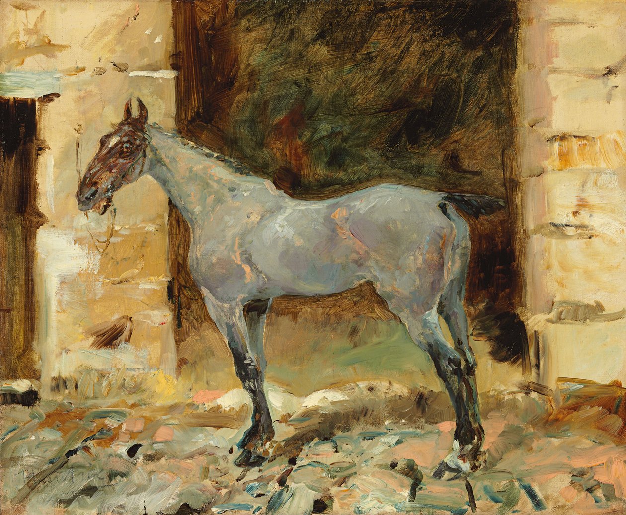 Cavalo amarrado; Laço do cavalo, c.1881 de Henri de Toulouse Lautrec