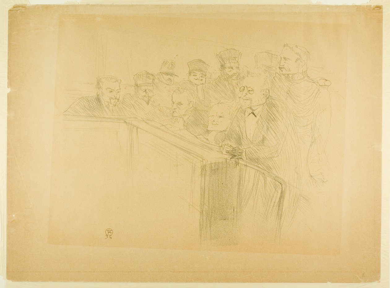 O Julgamento Arton (primeira placa) de Henri de Toulouse Lautrec