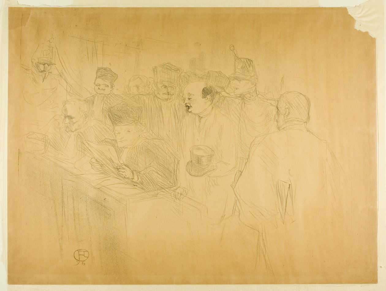 O Julgamento Arton (terceira placa) de Henri de Toulouse Lautrec