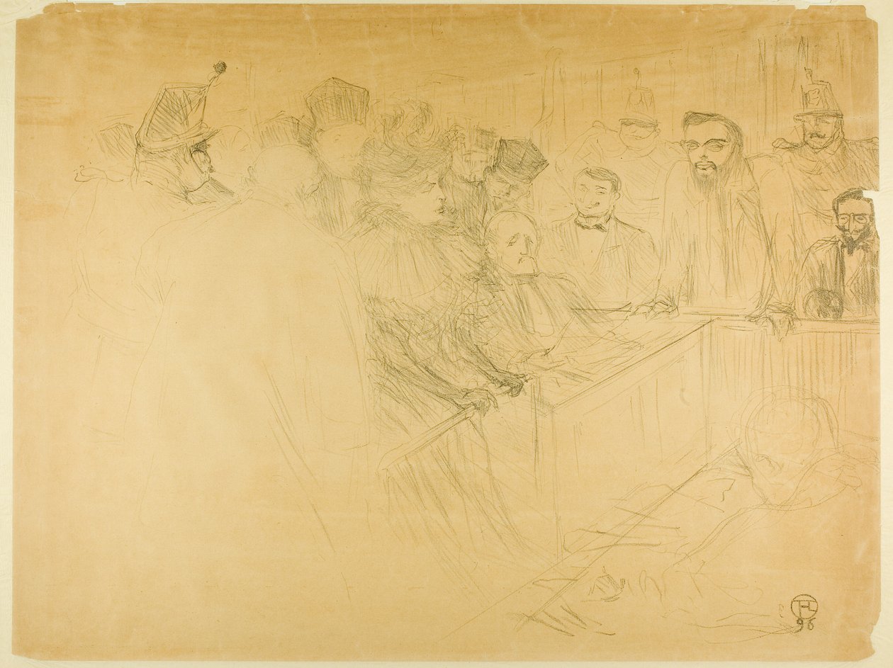 O Julgamento Arton (terceira placa) de Henri de Toulouse Lautrec
