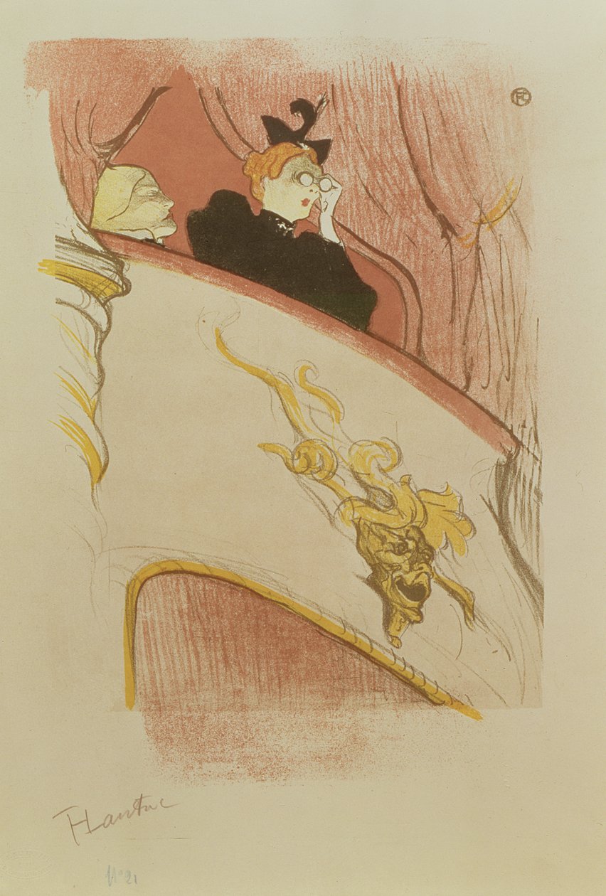 A Caixa do Grotesco Dourado, 1893 de Henri de Toulouse Lautrec