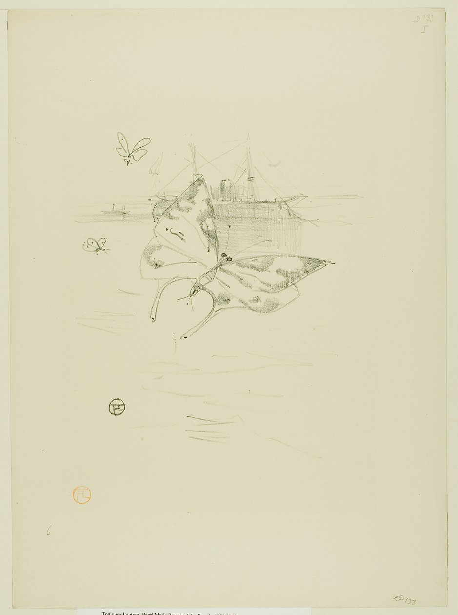 As Borboletas, de Melodias de Désiré Dihau de Henri de Toulouse Lautrec
