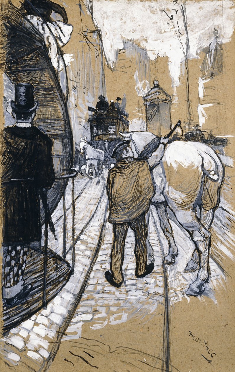O motorista do ônibus da empresa Omnibus, 1888 de Henri de Toulouse Lautrec