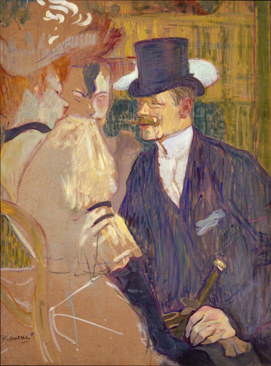 O inglês William Tom Warrener, 1861-1934 no Moulin Rouge, 1892. de Henri de Toulouse Lautrec