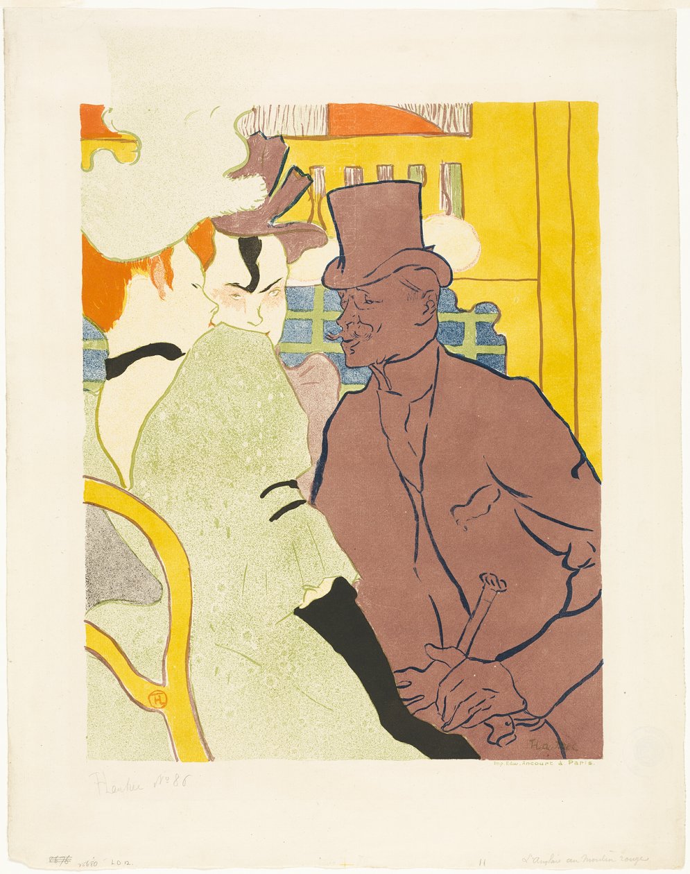 O inglês no Moulin Rouge de Henri de Toulouse Lautrec