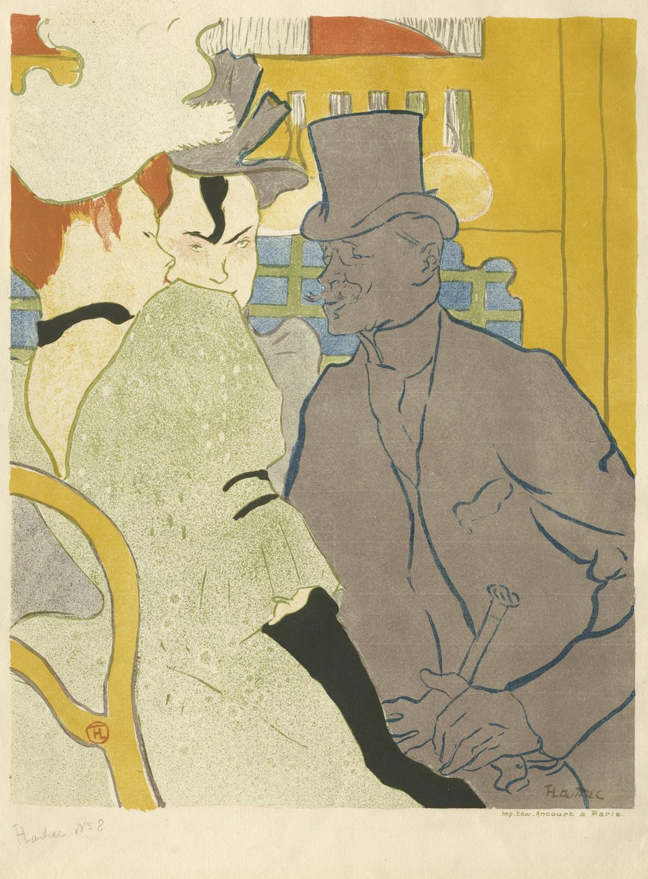 O inglês no Moulin Rouge, 1892 de Henri de Toulouse Lautrec