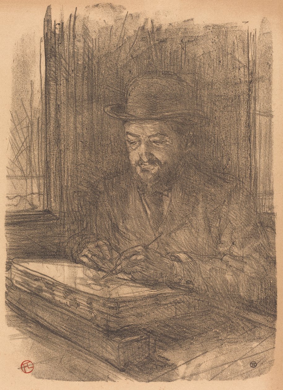 O fino gravador Adolphe Albert Le bon gravador - Adolphe Albert, 1898. de Henri de Toulouse Lautrec