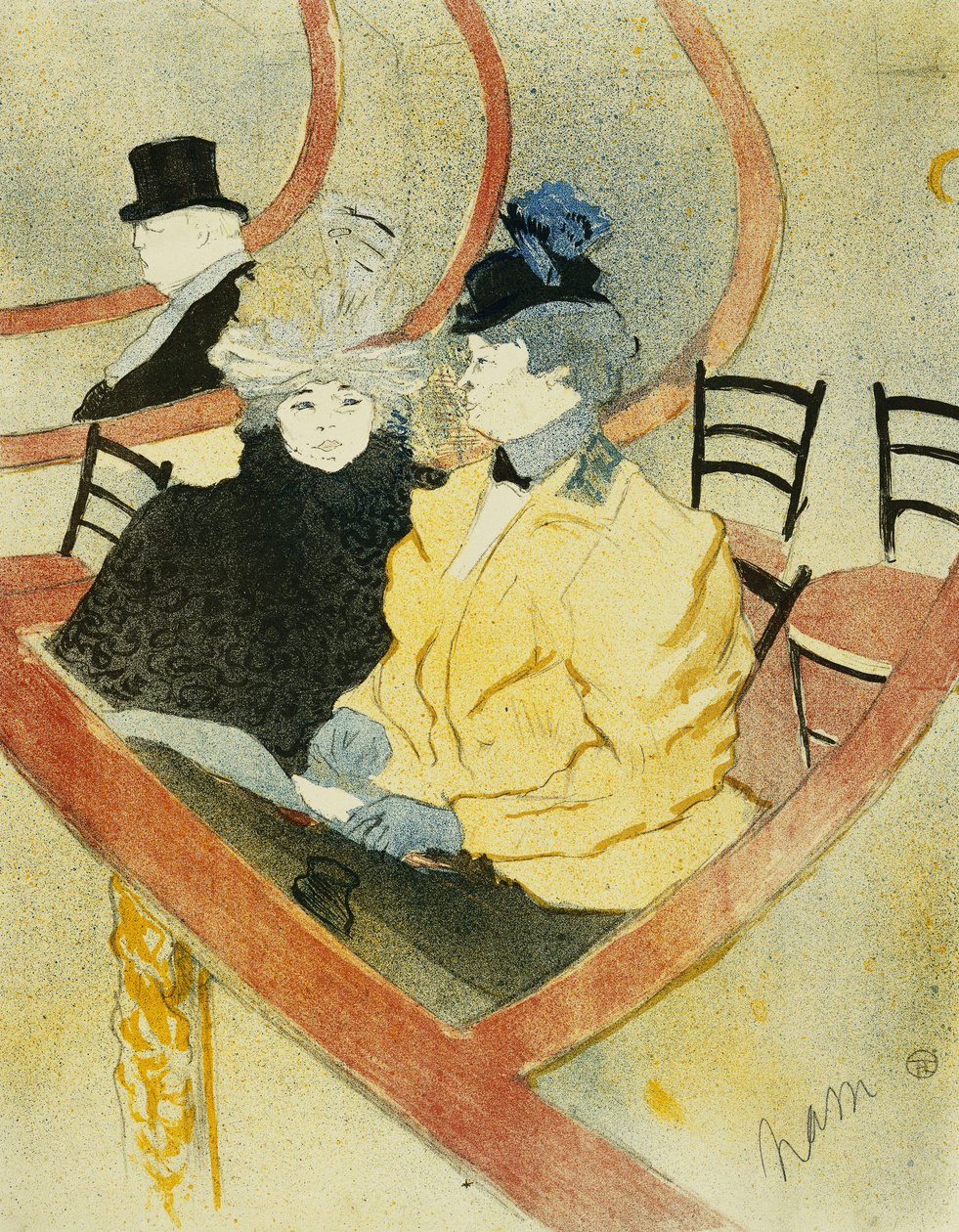 A Grande Loja; A Grande Loja, 1896-7 de Henri de Toulouse Lautrec