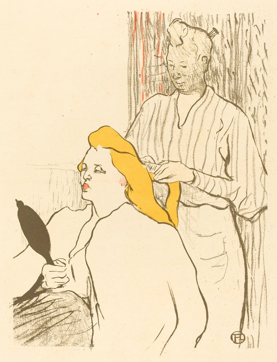 O Cabeleireiro - Programa para o Théâtre Libre de Henri de Toulouse Lautrec