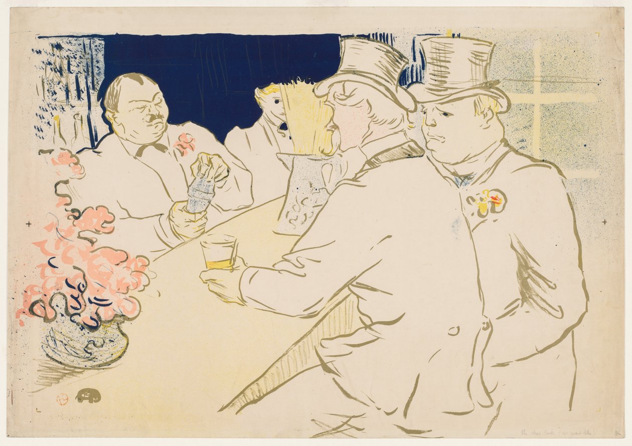 O Bar Irlandês e Americano, Rue Royale de Henri de Toulouse Lautrec