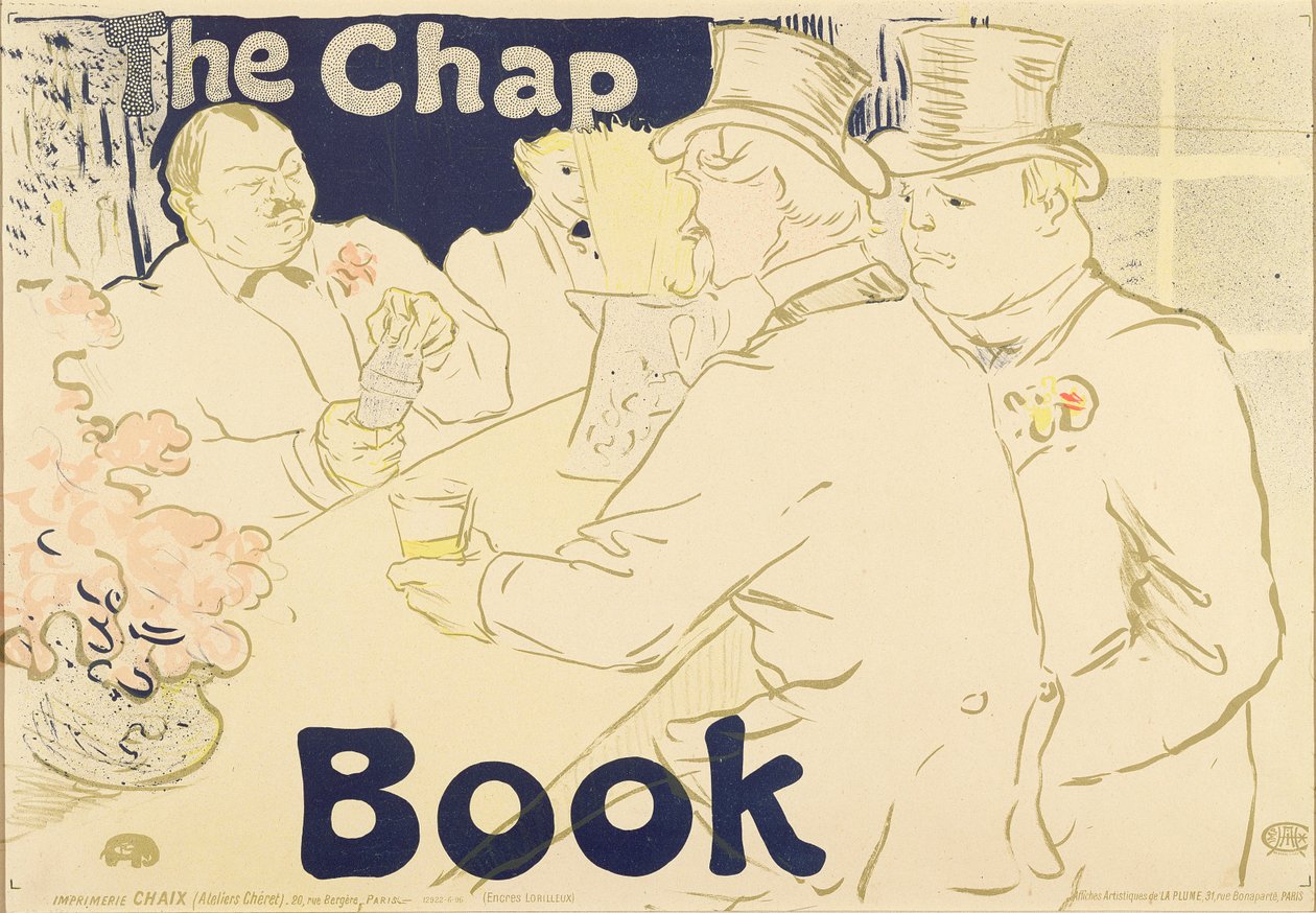 Bar Irlandês e Americano, rue Royale, pôster do The Chap Book, 1895 de Henri de Toulouse Lautrec