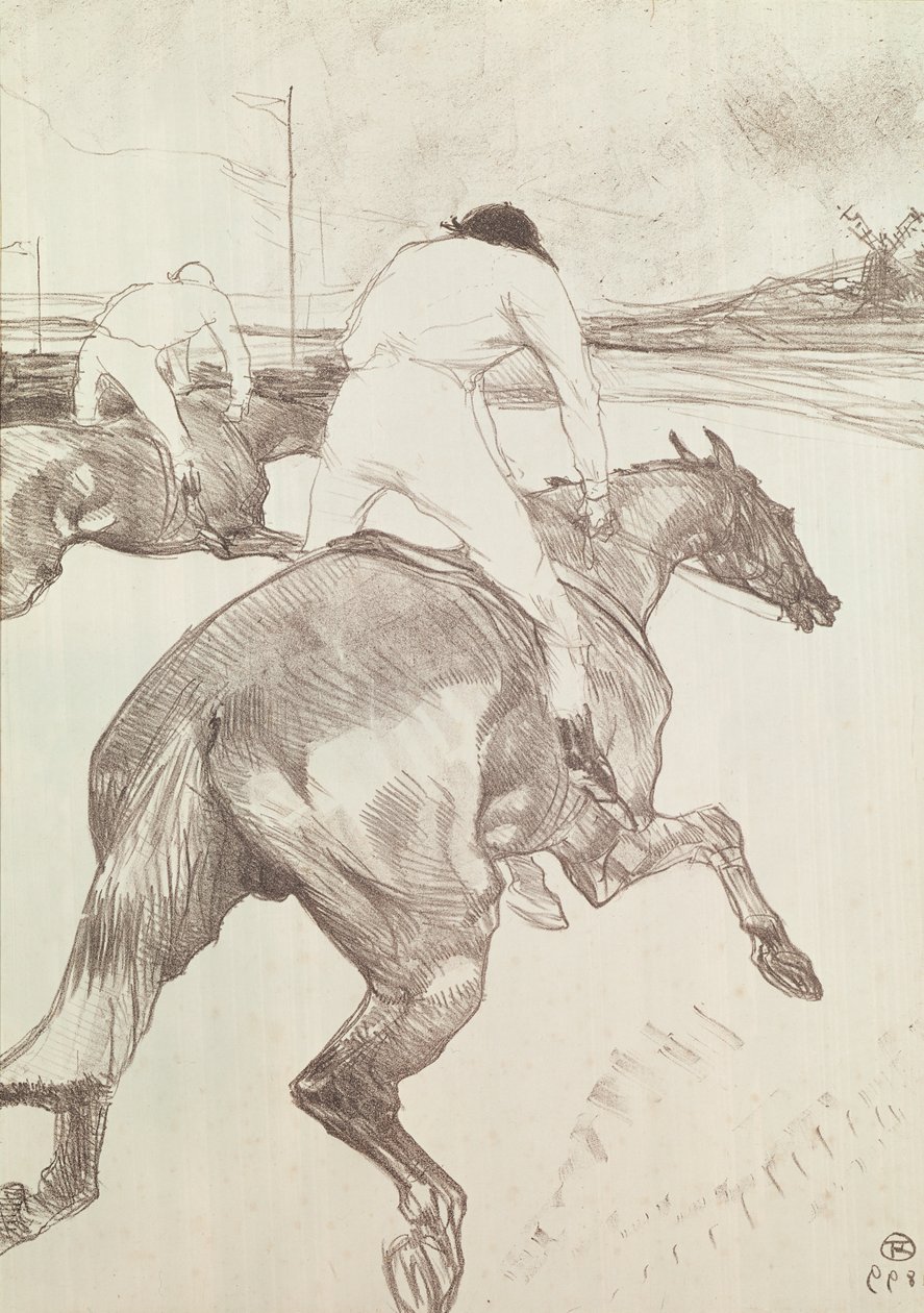 The Jockey, 1899 (litografia a cores) de Henri de Toulouse Lautrec