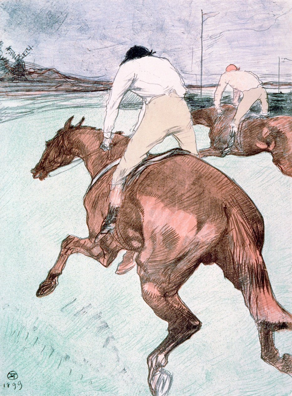The Jockey, 1899 (litografia a cores) de Henri de Toulouse Lautrec