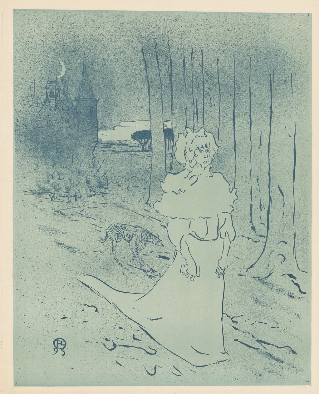 A Senhora do Solar ou o Presságio La chatelaine ou le tocsin, 1895. de Henri de Toulouse Lautrec