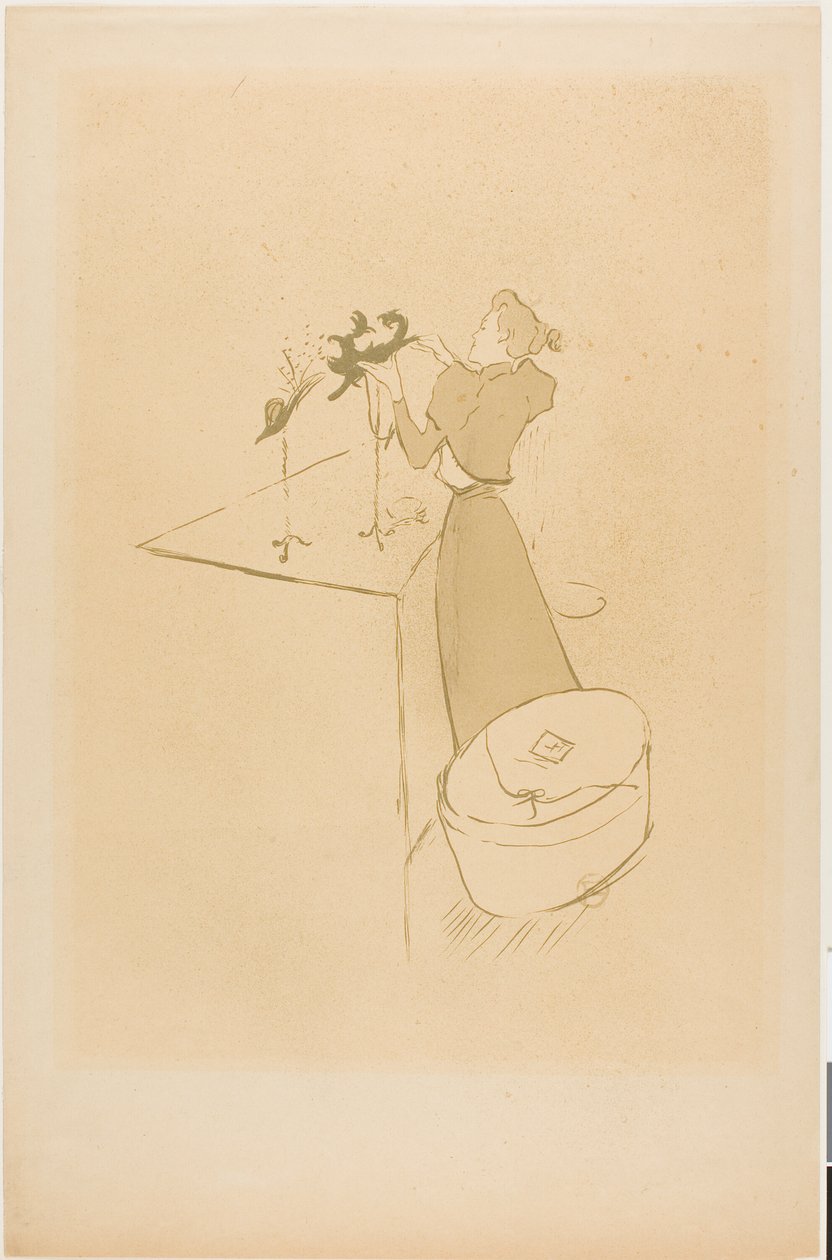 A chapeleira, Renée Vert de Henri de Toulouse Lautrec