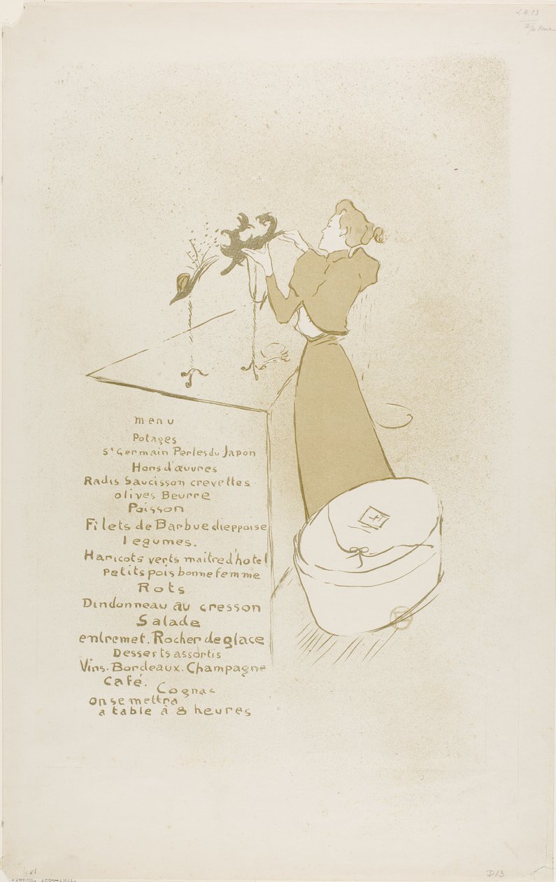 A chapeleira, Renée Vert de Henri de Toulouse Lautrec