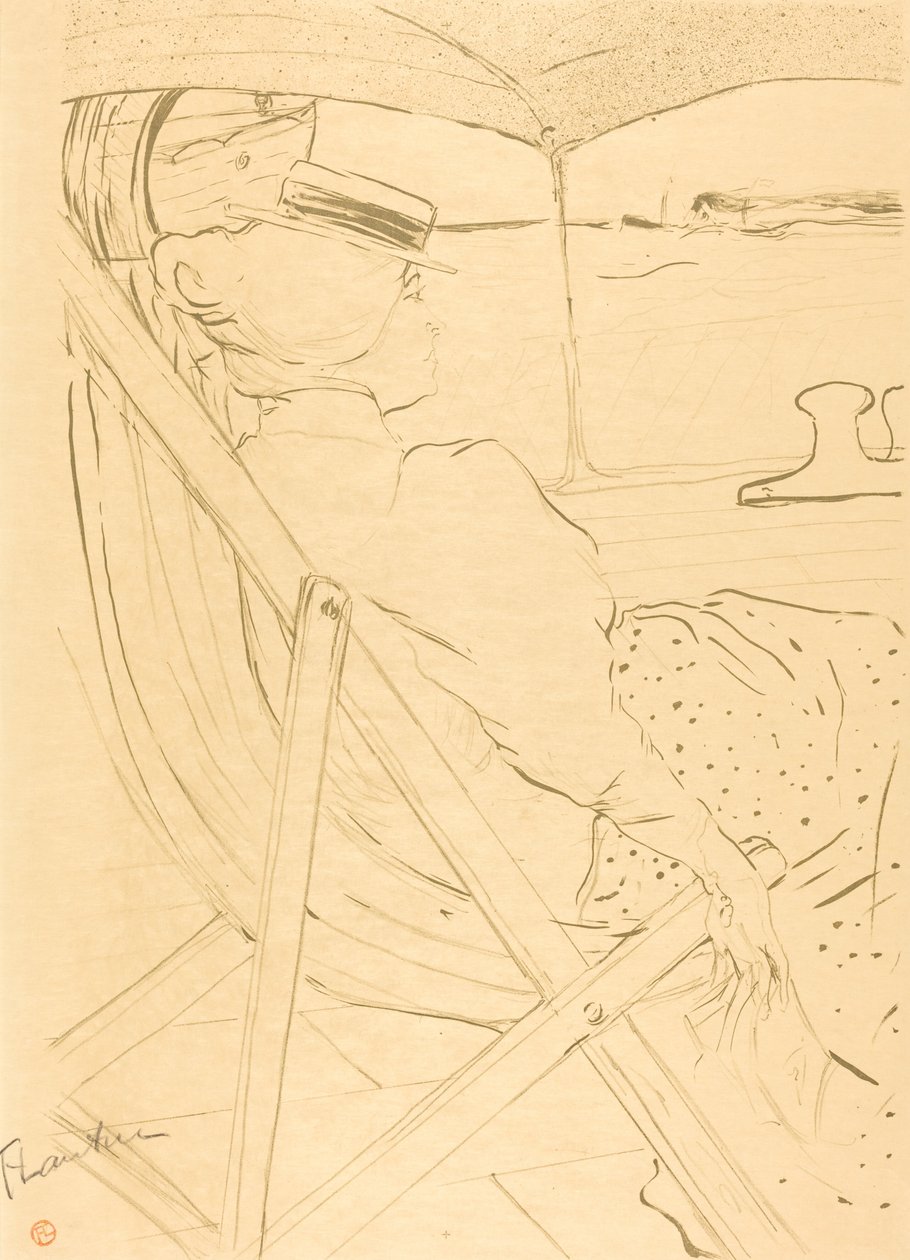 O Passageiro da Cabine 54 - Navegando em um Iate de Henri de Toulouse Lautrec