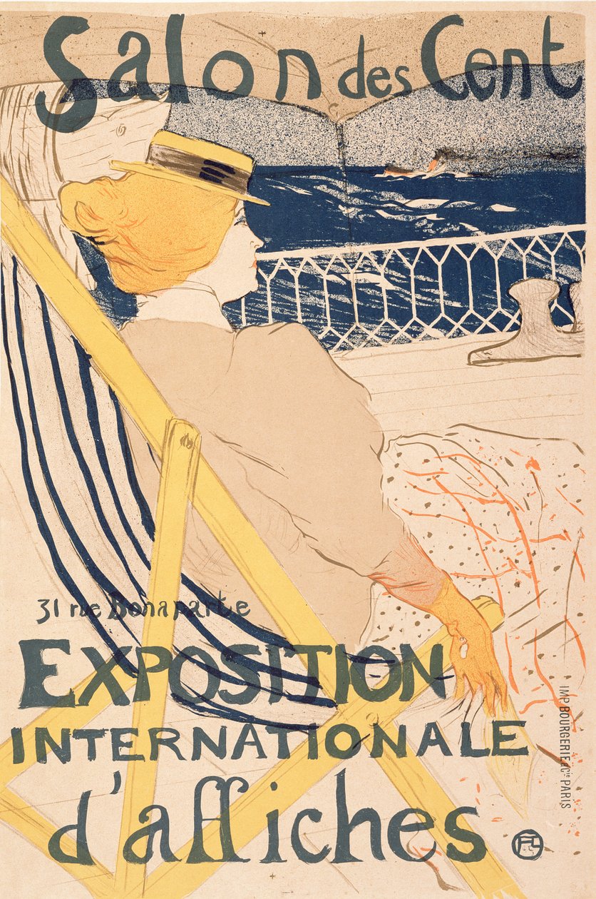 O passageiro da cabine 54 - navegando em um iate, 1896 de Henri de Toulouse Lautrec