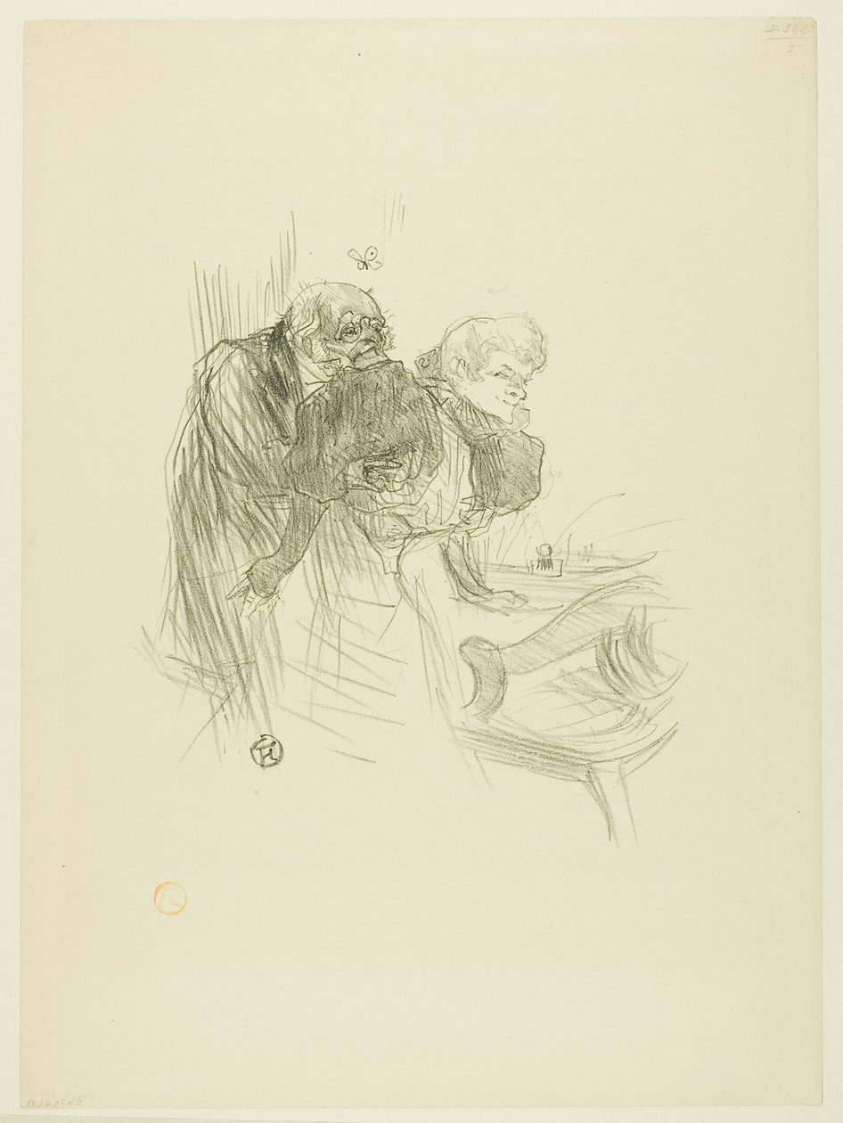 A oração dos judeus poloneses, de Au Pied du Sinai de Henri de Toulouse Lautrec