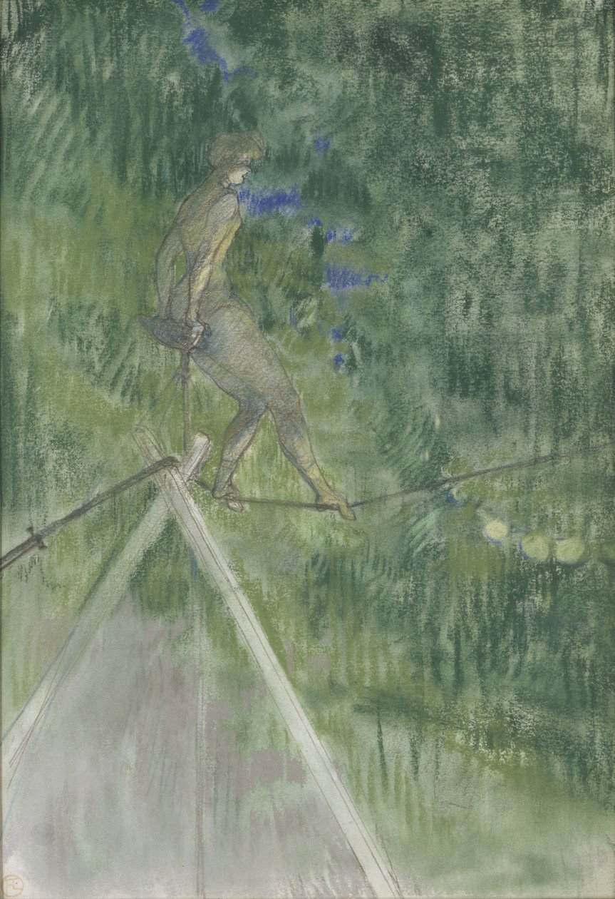 O dançarino de corda (pastel) de Henri de Toulouse Lautrec