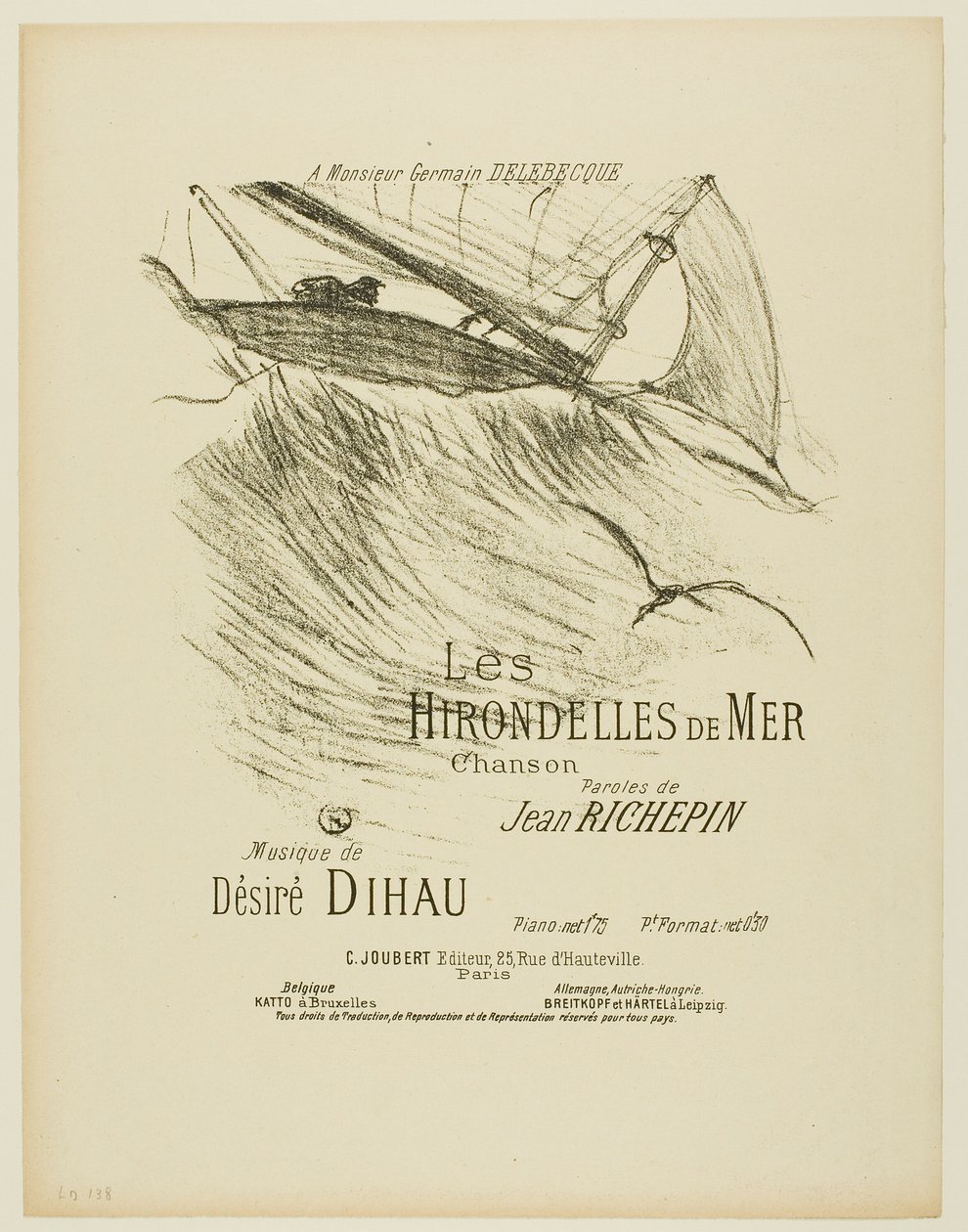 As andorinhas do mar, de Melodies de Désiré Dihau de Henri de Toulouse Lautrec