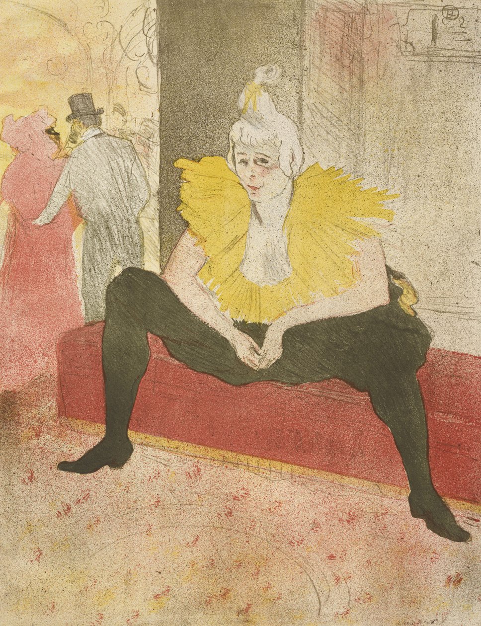 A palhaçada sentada de Henri de Toulouse-Lautrec