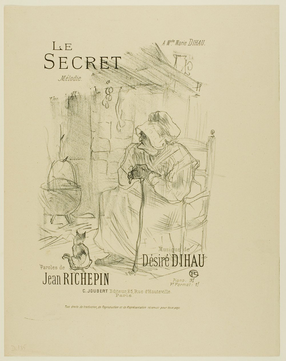 O Segredo, de Melodias de Désiré Dihau de Henri de Toulouse Lautrec