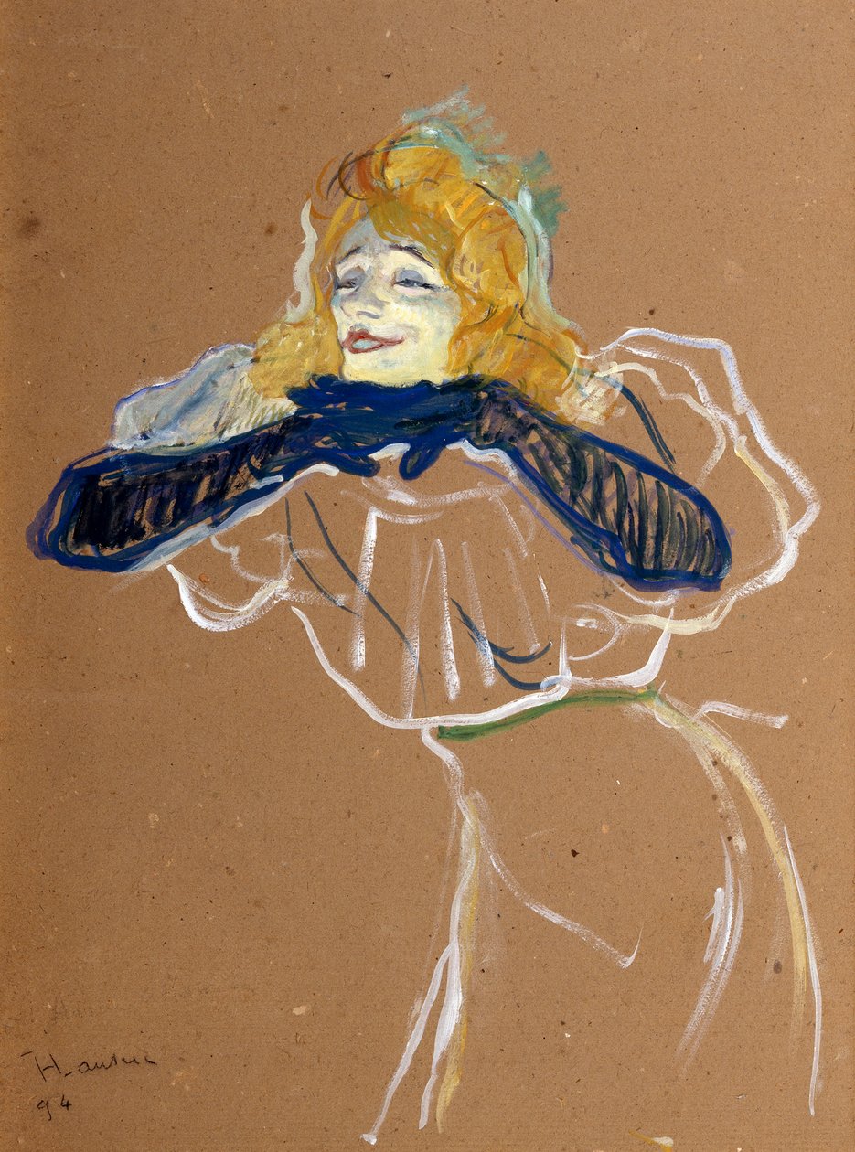 A cantora Yvette Guilbert, 1894. de Henri de Toulouse Lautrec