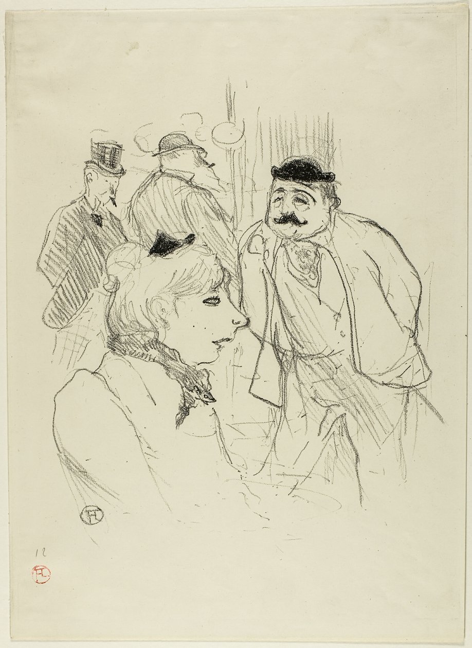 A Caçada - Moulin Rouge de Henri de Toulouse Lautrec