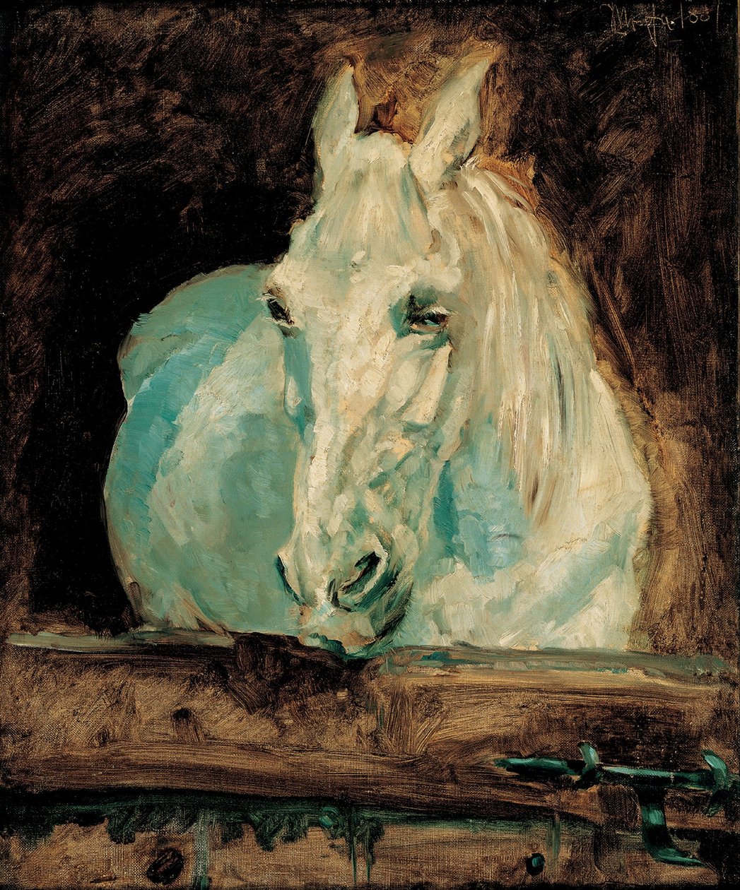 A gazela do cavalo branco, 1881 de Henri de Toulouse Lautrec