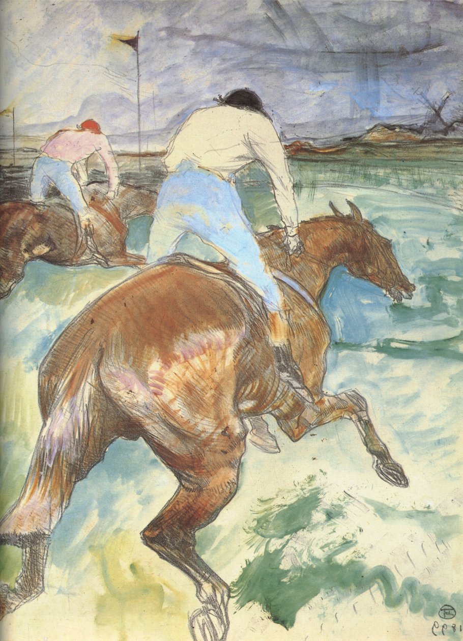 O yockey no seu ambiente natural de Henri de Toulouse Lautrec