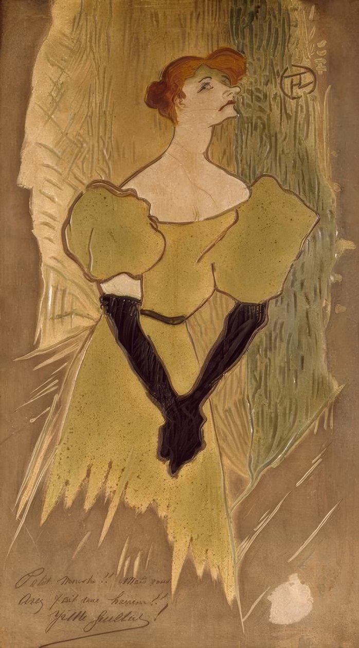 Toulouse-Lautrec, Yvette Guilbert - Terrakottaplatte, 1895 de Henri de Toulouse Lautrec