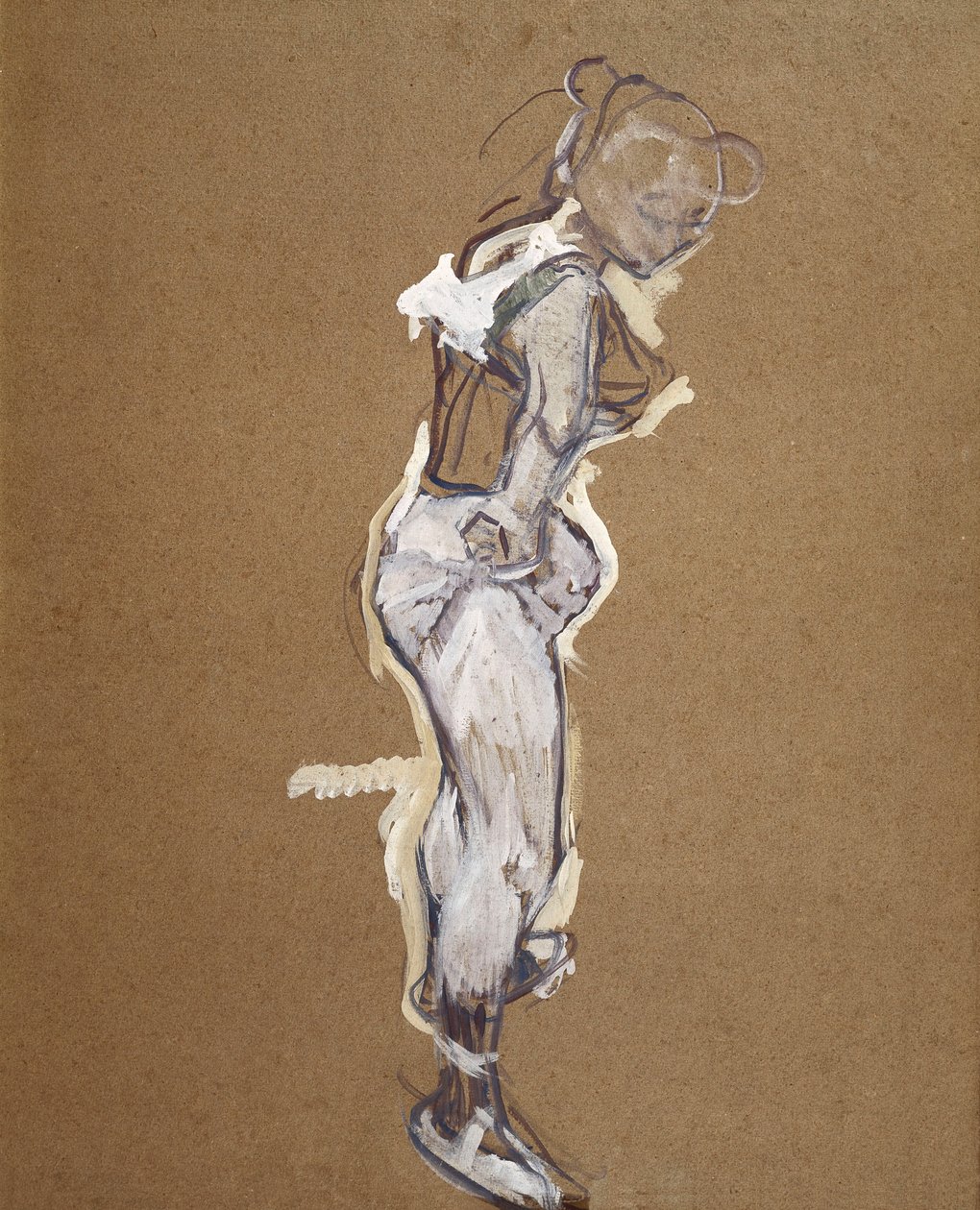 Trapezista ajustando seus collants de Henri de Toulouse Lautrec