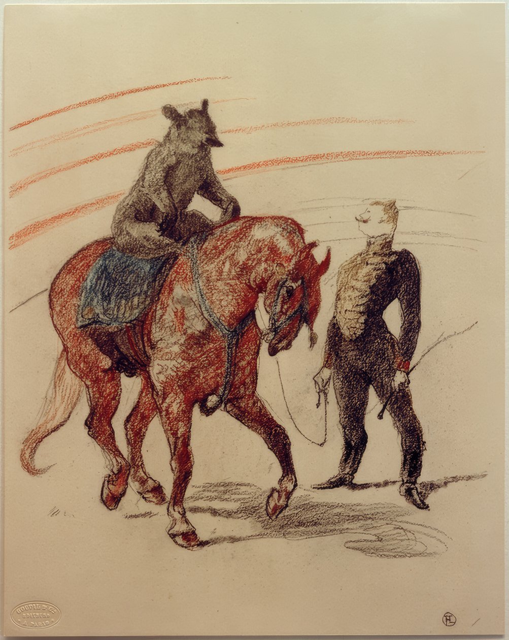 Trabalha no painel de Henri de Toulouse Lautrec
